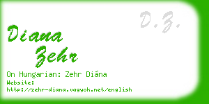 diana zehr business card